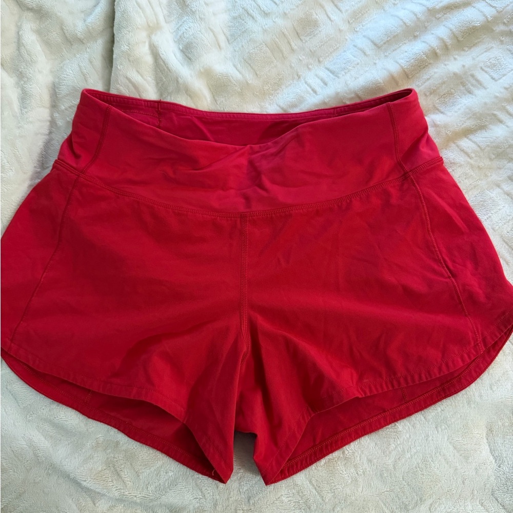 Lululemon Athletica Red Athletic Shorts